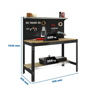 Banco de trabajo Simonwork BT3 | SimonRack con estante superior