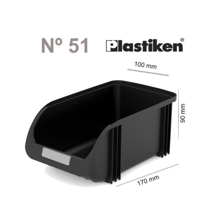 Caja de 18 Gavetas apilables Plastiken N.51 (10cm)